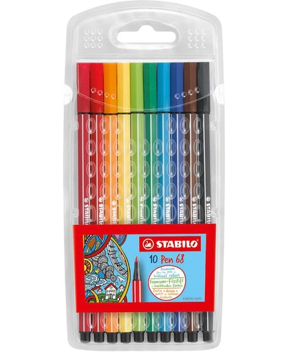 STABILO Pen 68 Viltstiften - Etui 10 stuks