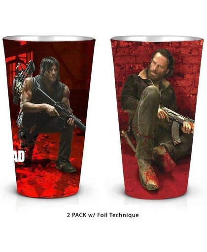 WALKING DEAD - RICK AND DARYL - 2 PACK PINT GLASS SET