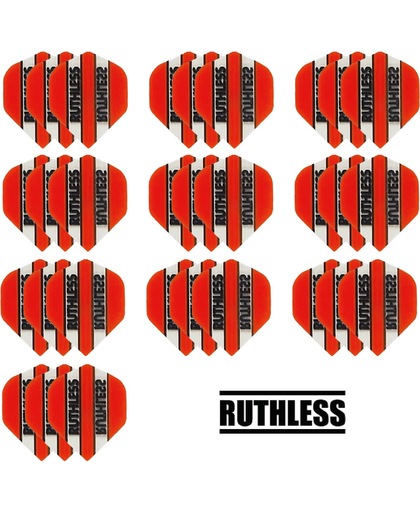 deDartshop 10 Sets (30 stuks) Ruthless flights Multipack - Oranje - darts flights