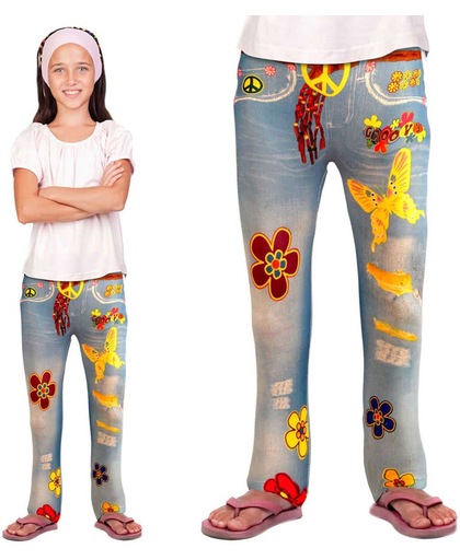Hippie Flower Power Legging Meisjes