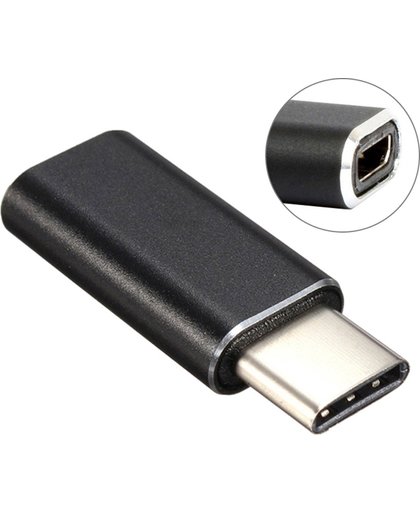 Aluminum Micro USB to USB 3.1 Type-c Converter Adapter voor Nokia N1, MacBook 12 inch, Xiaomi Mi 4C, Letv(zwart)
