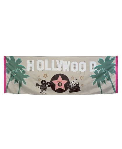 Hollywood banier vlag 74 x 220 cm