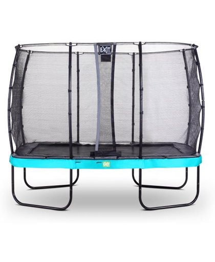 EXIT Elegant Premium trampoline rectangular 214x366cm with safetynet Deluxe - blue