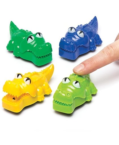 Terugtrekracers in de vorm van een krokodil - Een leuk speeltje voor uitdeelzakjes voor kinderen (4 stuks per verpakking)