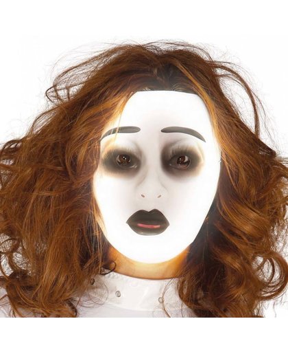 Halloween Masker Transparant Glow in the Dark Vrouw voorkant