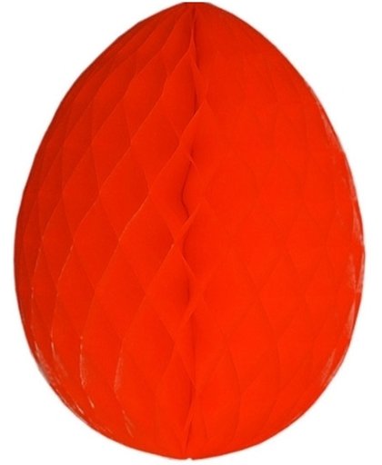 Decoratie paasei rood 10 cm - Pasen versiering