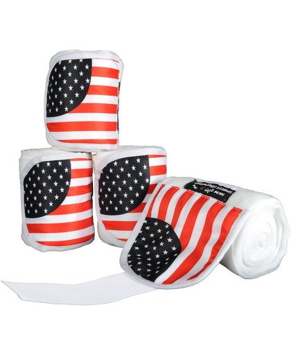 Polarfleecebandages -Flags- Set van 4 Vlag USA 300 cm