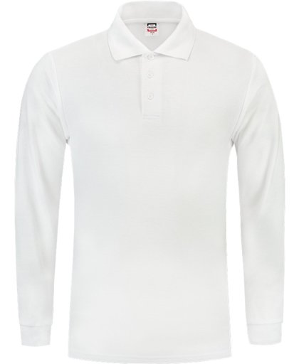 Tricorp Poloshirt lange mouw - Casual - 201009 - Wit - maat M