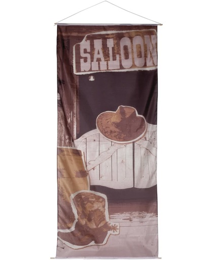 6 stuks: Banner - Wilde Westen - Saloon - 240x100cm