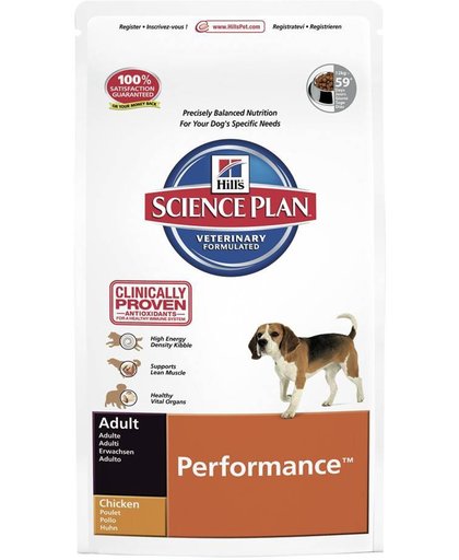 Hill's Science Plan Canine Performance - Adult - Kip - Hondenvoer - 12 kg