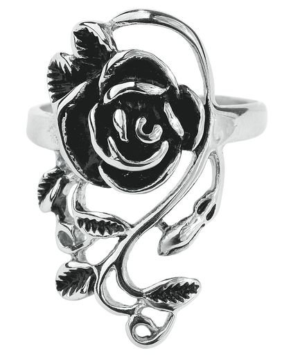 Rock-Silver Rose Ring standaard