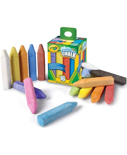 24x Crayola stoepkrijt, doos met 16 stuks in geassorteerde kleuren