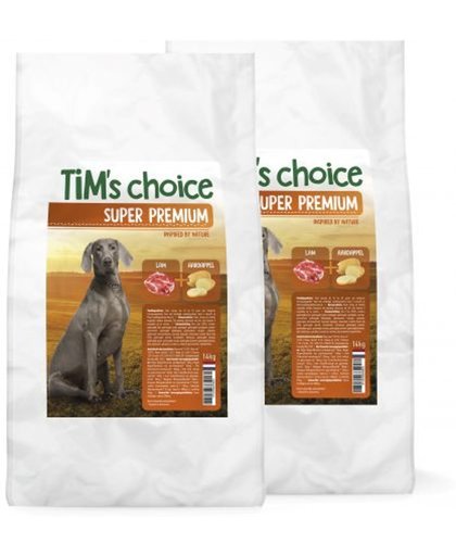 Tim's choice premium hondenvoer 2x14 kg