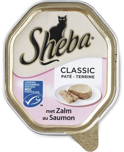 Sheba - Kattenvoer - Classic Paté - Zalm - Adult -  22 x 85gram