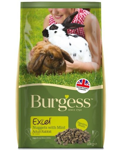 Burgess excel rabbit adult konijnenvoer 2 kg