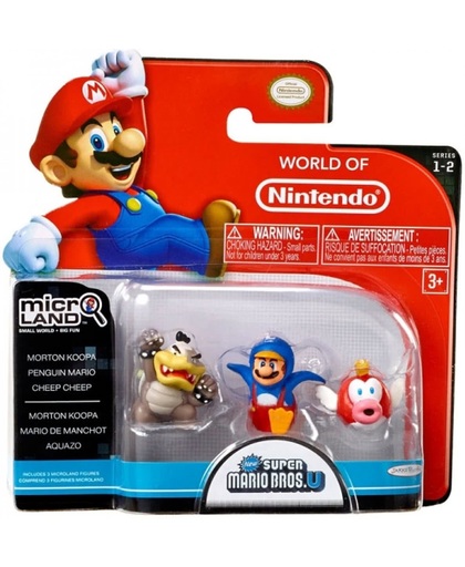 Merchandising NINTENDO - Micro Figurines - Morton Koopa / Penguin Mario / Cheep