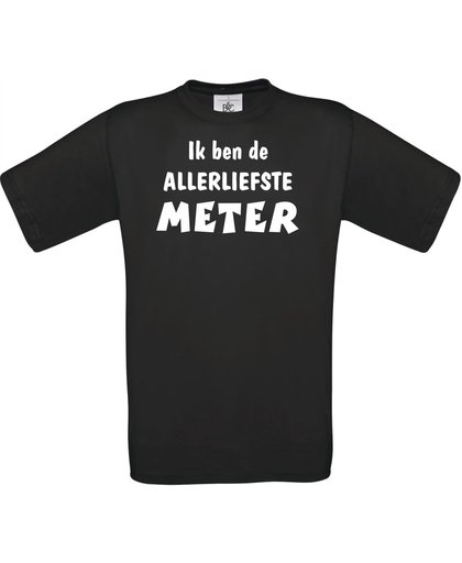 Mijncadeautje - T-shirt - Liefste Meter - Zwart (maat S)