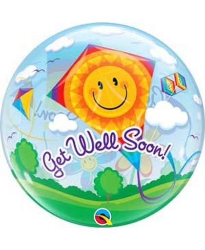 Beterschap Bubbles Ballon Get Well Soon - 56cm