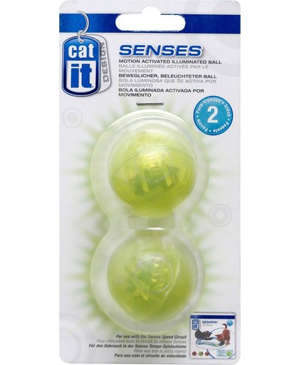 Catit Senses Motion Activated Illuminated Ball - 2 stuks