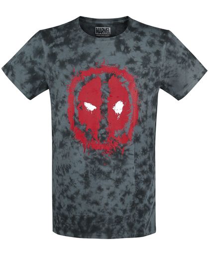 Deadpool Splash T-shirt blauw-zwart