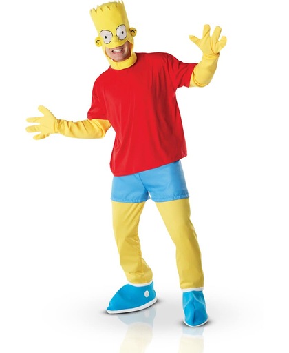 The Simpsons - Bart Simpson - Kostuum Volwassenen - Maat One Size