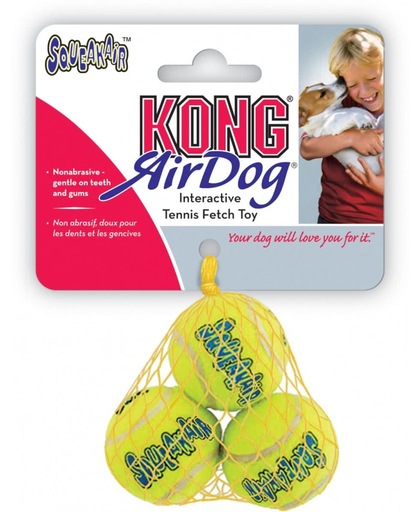 Kong Tennisbal - Hondenspeelgoed - 3 stuks - S - Geel