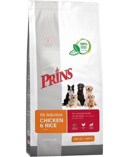 Prins Fit-Selection Hondenvoer - Kip & Rijst - 2 kg