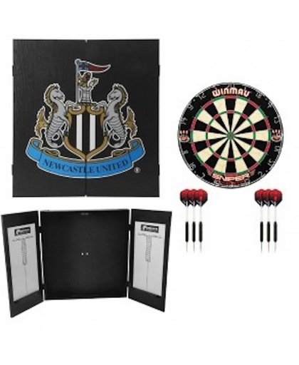 Unicorn - Dart startersset - Newcastle United - Kabinet plus dartbord plus dartpijlen