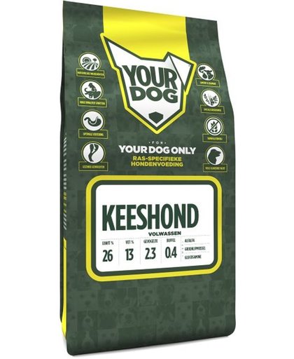 Yourdog dwergkeeshond hondenvoer volwassen 3 kg