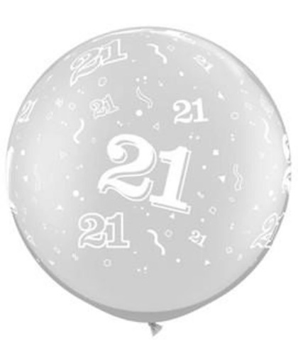 Megaballon Bedrukt Cijfer 21