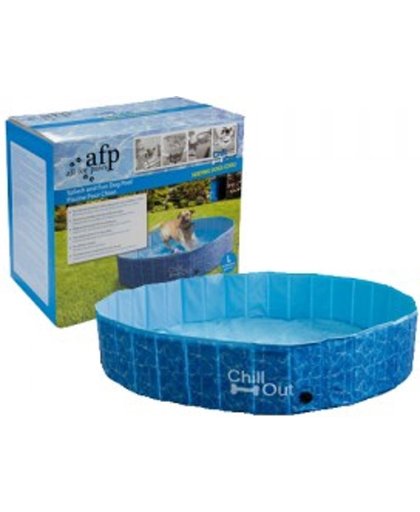 All For Paws Splash And Fun Hondenzwembad - 160x160x30 cm - Blauw - L