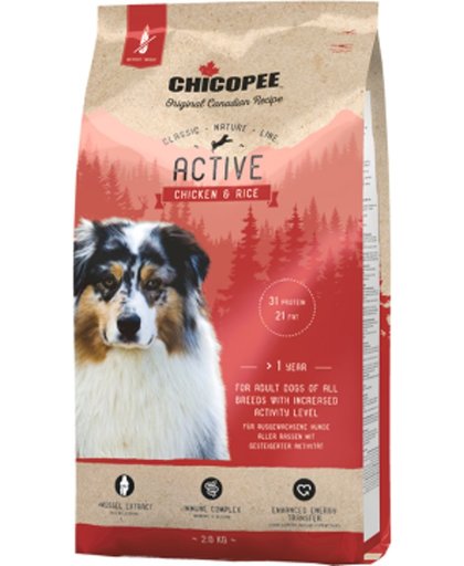Chicopee CNL Active Chicken & Rice - Inhoud: 2 kg