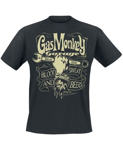 Gas Monkey Garage Garage Wrench Label T-shirt zwart