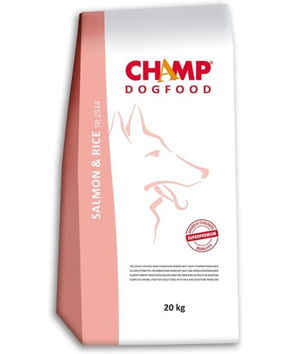 Champ hondenvoer hondenvoeding zalm&rijst 20 kg