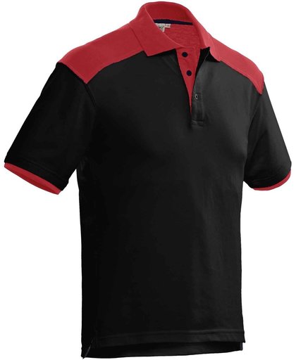 Santino poloshirt Tivoli - 200135 - zwart/rood - maat XL