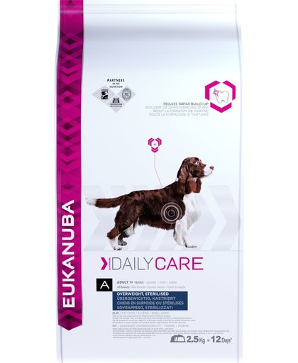 Eukanuba Daily Care - Medium Breed - Overweight/Sterilised - Hondenvoer - 2.5 kg