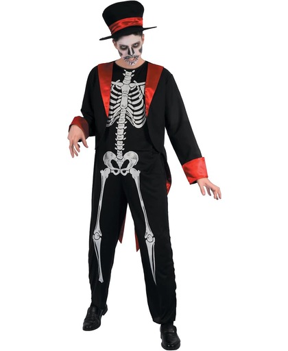 Chique skelet kostuum voor mannen - Verkleedkleding - Maat XL