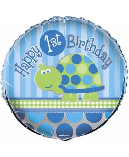 Folie ballon 1e verjaardag Schildpad