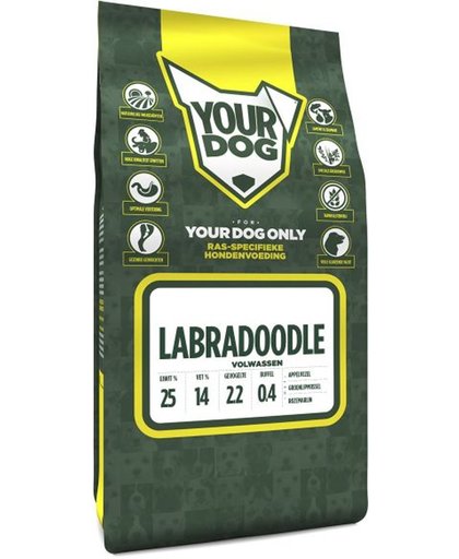 Yourdog labradoodle hondenvoer volwassen 3 kg