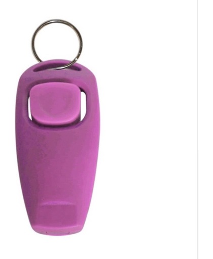 Roze hondenfluitje en clicker in een - NBH®