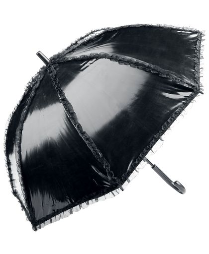 Gothicana by EMP Varnish Umbrella Parasol zwart