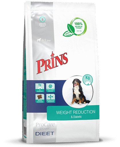 Prins ProCare Croque Weight Reduction & Diabetic - Hond - Volledig droogvoer - 7,5 kg