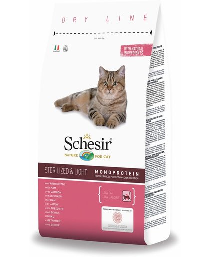 Schesir Cat Dry Sterilized & Light Ham 400 g Monoprotein