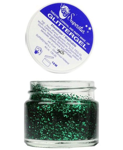 Groene glitter gel 15 ml