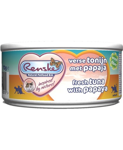 Renske Vers vlees - Kat - Verse tonijn met papaja - 24 stuks à 70 gram