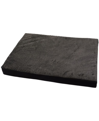 Losse hoes matras teddy grijs/all-weather black maat 4 - 150x100x10 cm