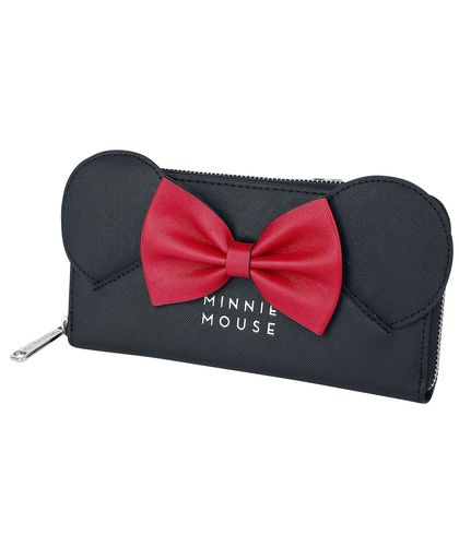 Mickey & Minnie Mouse Loungefly - Ears And Bow Portemonnee rood-zwart