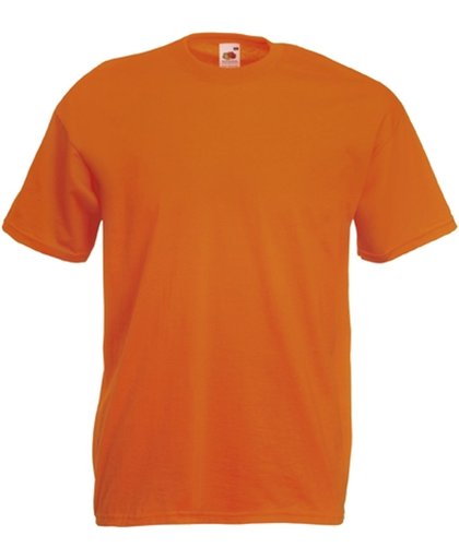 Fruit of the Loom T-shirt Valueweight, Oranje, Maat XXL ( 5 stuks onbedrukt)