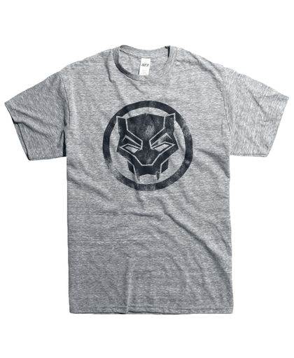 Black Panther Weathered Logo T-shirt grijs gemêleerd