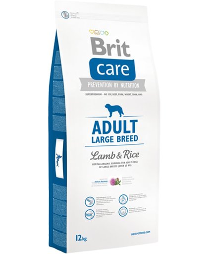 BRIT care hypo allergeen adult large lam&rijst 12 kg + 1 kg gratis